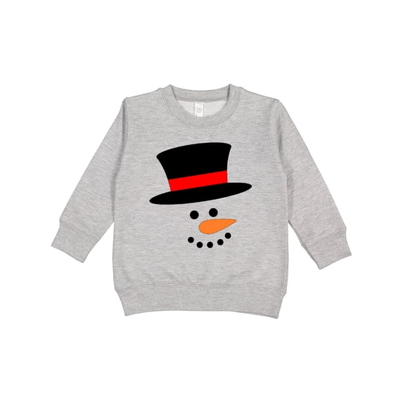 Inktastic Snowman with Top Hat and Carrot Nose Toddler Sweatshirt