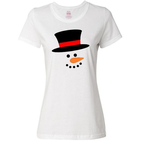 Inktastic Snowman with Top Hat and Carrot Nose Women's T-Shirt