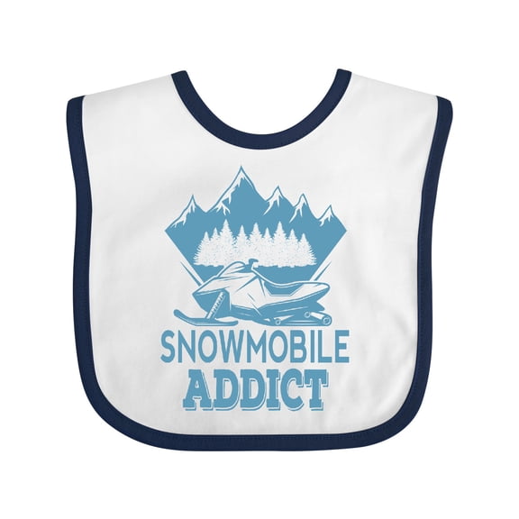 Inktastic Snowmobile Addict Snowmobiling Boys or Girls Baby Bib