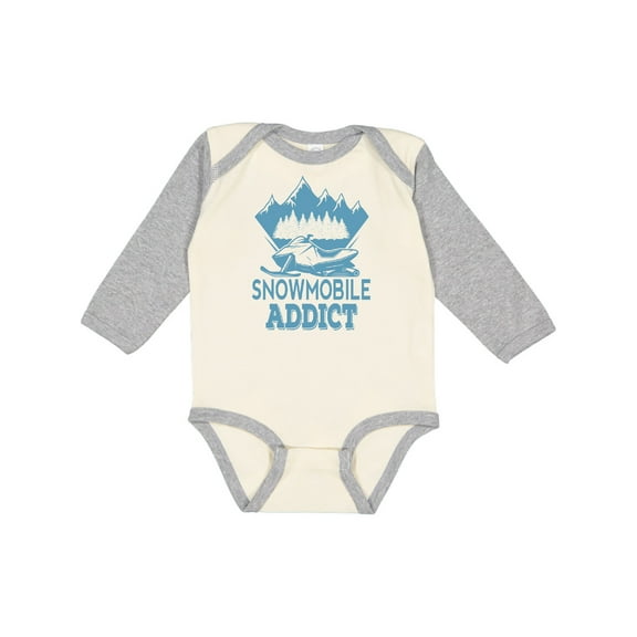 Inktastic Snowmobile Addict Snowmobiling Boys or Girls Long Sleeve Baby Bodysuit