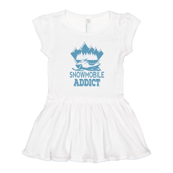 Inktastic Snowmobile Addict Snowmobiling Girls Toddler Dress