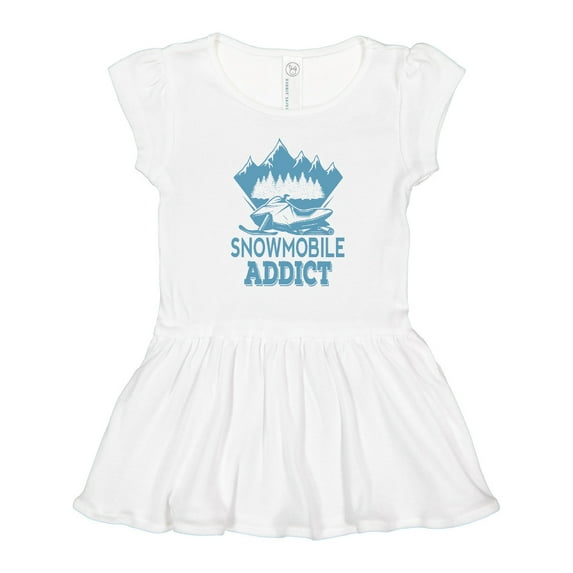 Inktastic Snowmobile Addict Snowmobiling Girls Toddler Dress