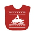 thumbnail image 1 of Inktastic Snowmobile Gift Silhouette Boys or Girls Baby Bib, 1 of 4
