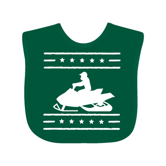 Inktastic Snowmobile Gift Silhouette Boys or Girls Baby Bib