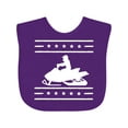 thumbnail image 1 of Inktastic Snowmobile Gift Silhouette Boys or Girls Baby Bib, 1 of 4