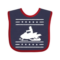 Inktastic Snowmobile Gift Silhouette Boys or Girls Baby Bib