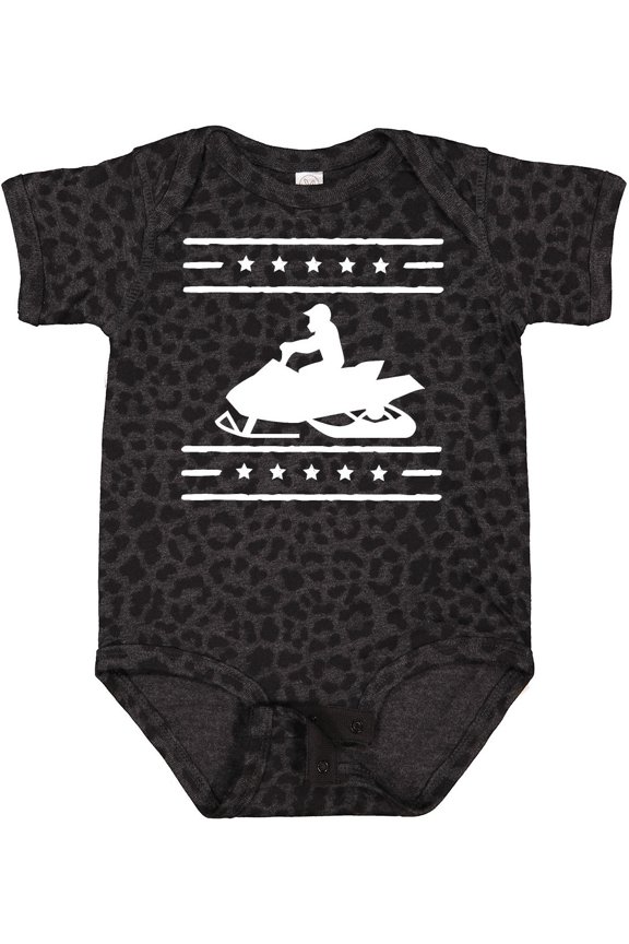 Snowmobile Gift Silhouette Boys or Girls Baby Bodysuit