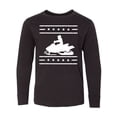 thumbnail image 1 of Inktastic Snowmobile Gift Silhouette Long Sleeve Youth T-Shirt, 1 of 5