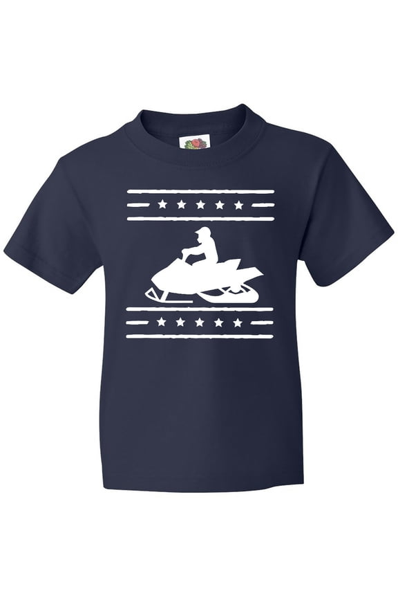 Snowmobile Gift Silhouette Youth T-Shirt
