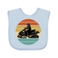 thumbnail image 1 of Inktastic Snowmobile Retro Sunset Boys or Girls Baby Bib, 1 of 4