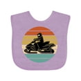 thumbnail image 1 of Inktastic Snowmobile Retro Sunset Boys or Girls Baby Bib, 1 of 4