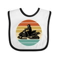 thumbnail image 1 of Inktastic Snowmobile Retro Sunset Boys or Girls Baby Bib, 1 of 4