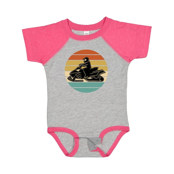 Inktastic Snowmobile Retro Sunset Boys or Girls Baby Bodysuit