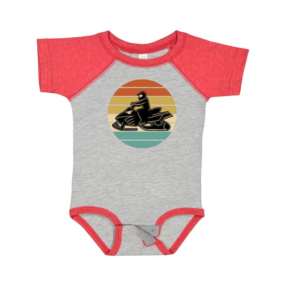 Inktastic Snowmobile Retro Sunset Boys or Girls Baby Bodysuit