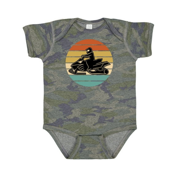 Inktastic Snowmobile Retro Sunset Boys or Girls Baby Bodysuit