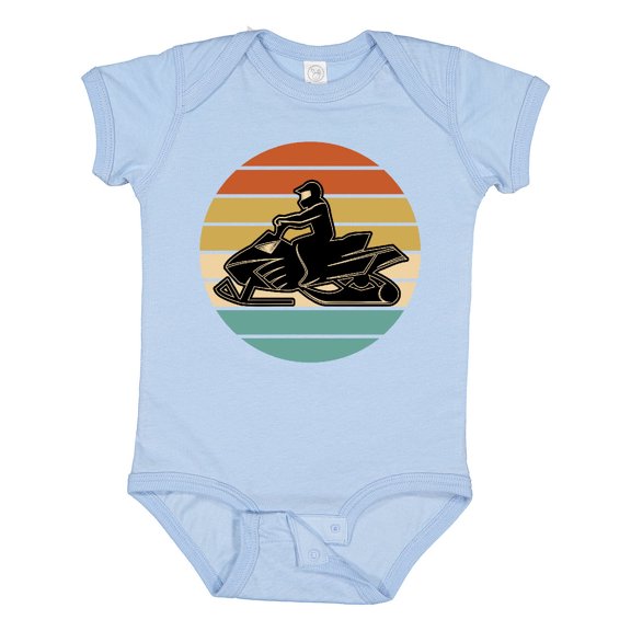 Inktastic Snowmobile Retro Sunset Boys or Girls Baby Bodysuit
