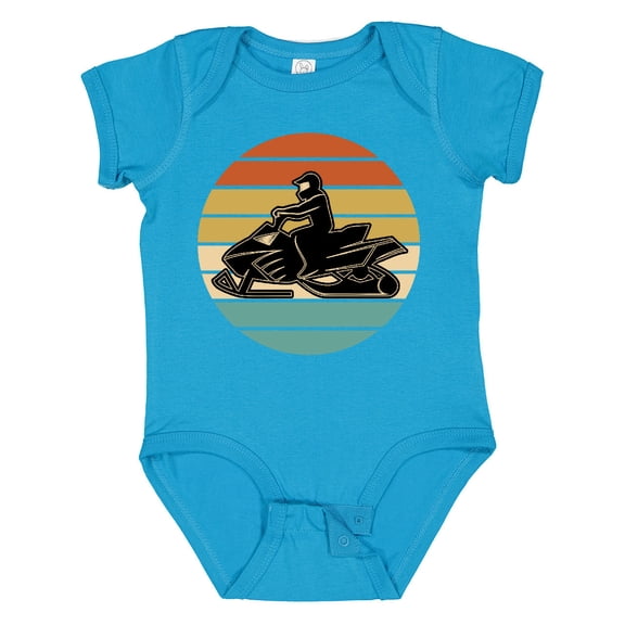 Inktastic Snowmobile Retro Sunset Boys or Girls Baby Bodysuit