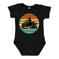 thumbnail image 1 of Inktastic Snowmobile Retro Sunset Boys or Girls Baby Bodysuit, 1 of 5