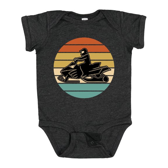 Inktastic Snowmobile Retro Sunset Boys or Girls Baby Bodysuit