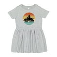 thumbnail image 1 of Inktastic Snowmobile Retro Sunset Girls Toddler Dress, 1 of 5