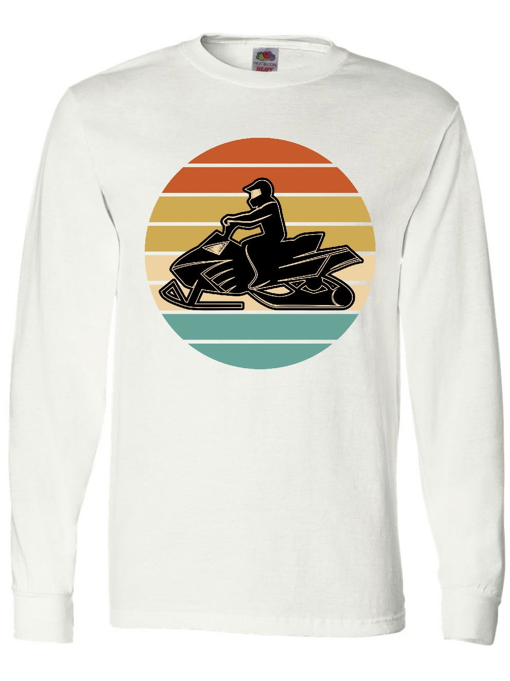 Inktastic Snowmobile Retro Sunset Long Sleeve TShirt