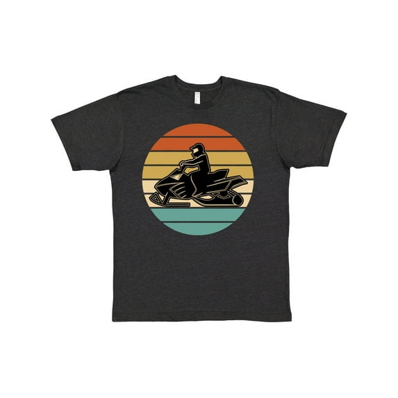 Inktastic Snowmobile Retro Sunset T-Shirt