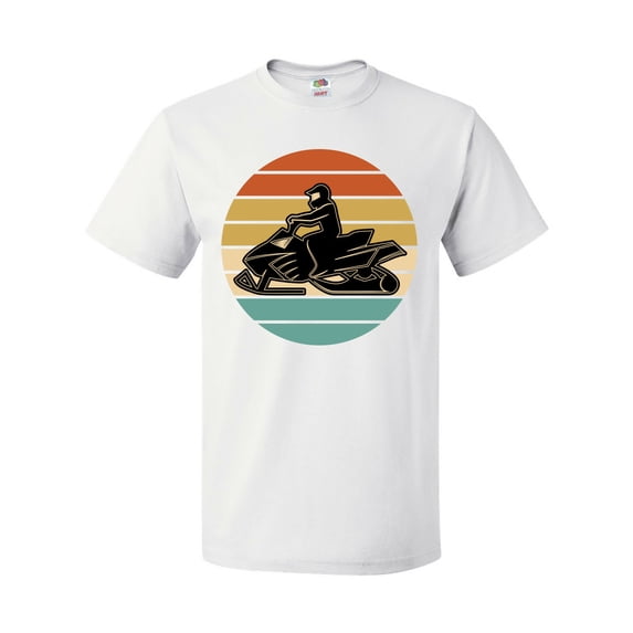 Inktastic Snowmobile Retro Sunset T-Shirt