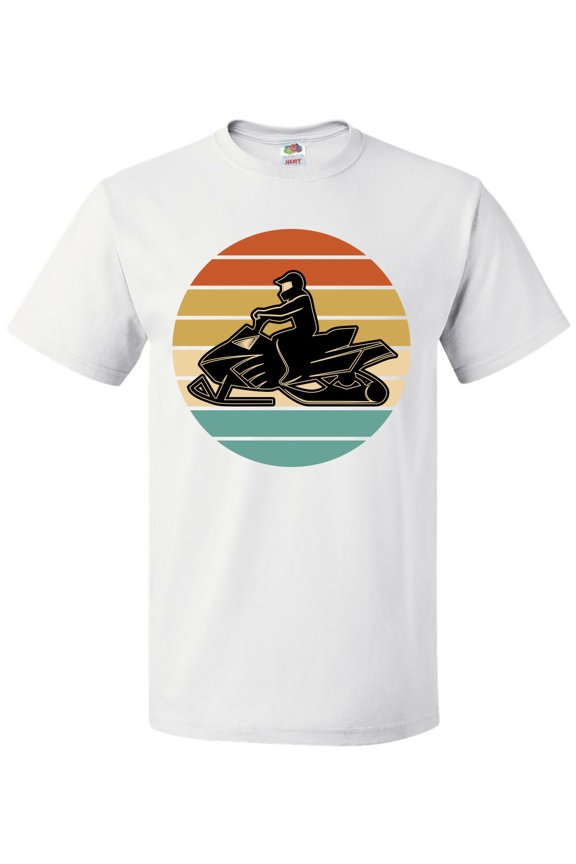 Snowmobile Retro Sunset T-Shirt