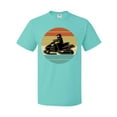 thumbnail image 1 of Inktastic Snowmobile Retro Sunset T-Shirt, 1 of 5