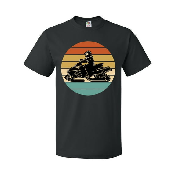 Inktastic Snowmobile Retro Sunset T-Shirt