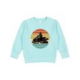 thumbnail image 1 of Inktastic Snowmobile Retro Sunset Toddler Sweatshirt, 1 of 4