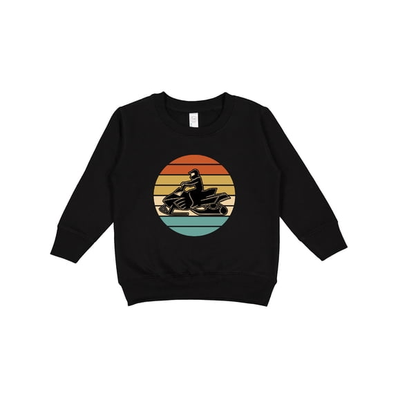 Inktastic Snowmobile Retro Sunset Toddler Sweatshirt
