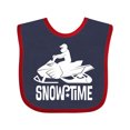 thumbnail image 1 of Inktastic Snowmobile Rider Snowmobiling Boys Baby Bib, 1 of 4