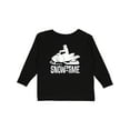 thumbnail image 1 of Inktastic Snowmobile Rider Snowmobiling Boys Long Sleeve Toddler T-Shirt, 1 of 5