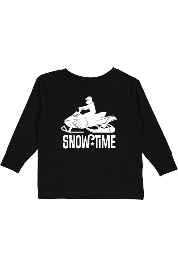 Snowmobile Rider Snowmobiling Boys Long Sleeve Toddler T-Shirt