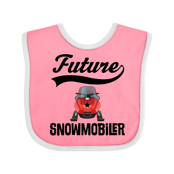 Inktastic Snowmobiling Future Snowmobiler Boys or Girls Baby Bib