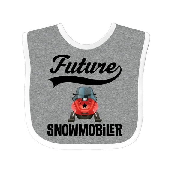 Inktastic Snowmobiling Future Snowmobiler Boys or Girls Baby Bib
