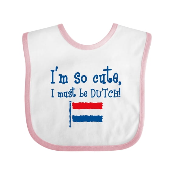 Inktastic So Cute Dutch Boys or Girls Baby Bib
