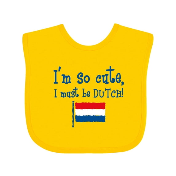 Inktastic So Cute Dutch Boys or Girls Baby Bib
