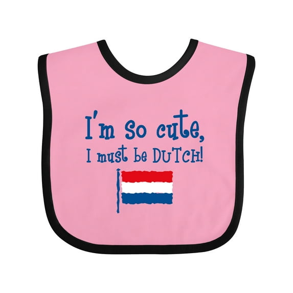 Inktastic So Cute Dutch Boys or Girls Baby Bib