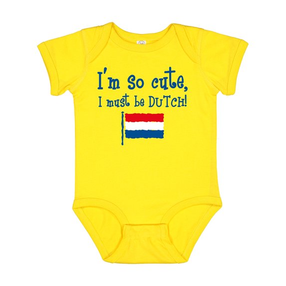 Inktastic So Cute Dutch Boys or Girls Baby Bodysuit