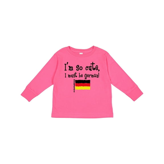 Inktastic So Cute German Boys or Girls Long Sleeve Toddler T-Shirt