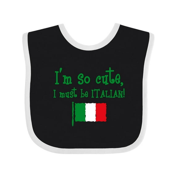 Inktastic So Cute Italian Boys or Girls Baby Bib
