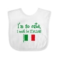 thumbnail image 1 of Inktastic So Cute Italian Boys or Girls Baby Bib, 1 of 4