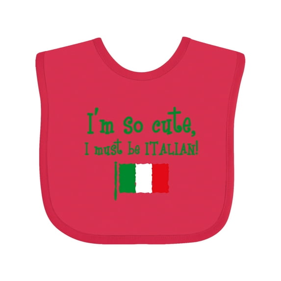 Inktastic So Cute Italian Boys or Girls Baby Bib