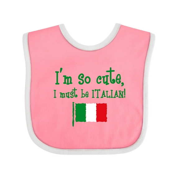 Inktastic So Cute Italian Boys or Girls Baby Bib