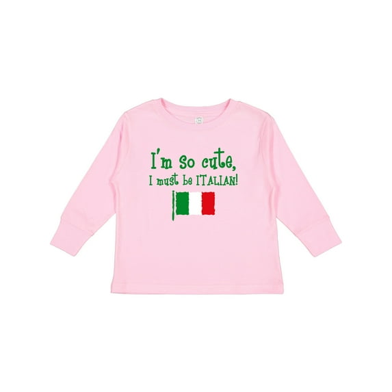 Inktastic So Cute Italian Boys or Girls Long Sleeve Toddler T-Shirt