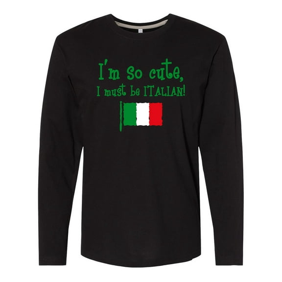 Inktastic So Cute Italian Long Sleeve T-Shirt