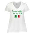 thumbnail image 1 of Inktastic So Cute Italian Women's Plus Size V-Neck T-Shirt, 1 of 5