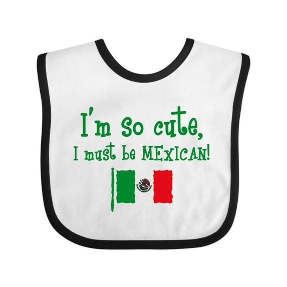 Inktastic So Cute Mexican Boys or Girls Baby Bib